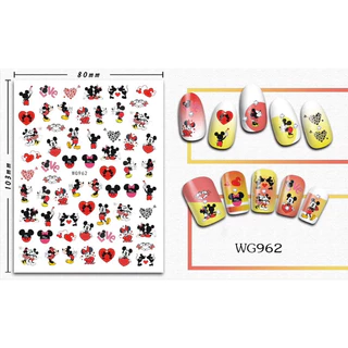 WG Sale !! สติ๊กเกอร์แปะเล็บ ลายดอกไม้ การ์ตูนน่ารักๆ ลอกแปะติดได้เลยจ้า