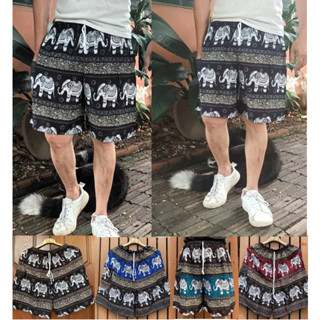 กางเกงขาสั้น กางเกงลายช้าง ชาย/หญิง Elephant pants Thai pants Shorts Short Pant Elephant pant