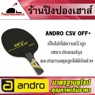 ไม้ปิงปอง Andro Csv Off+ ไม้ธรรมชาติ บุกแรง คุมง่าย งานเนียบ ในราคาประหยัด