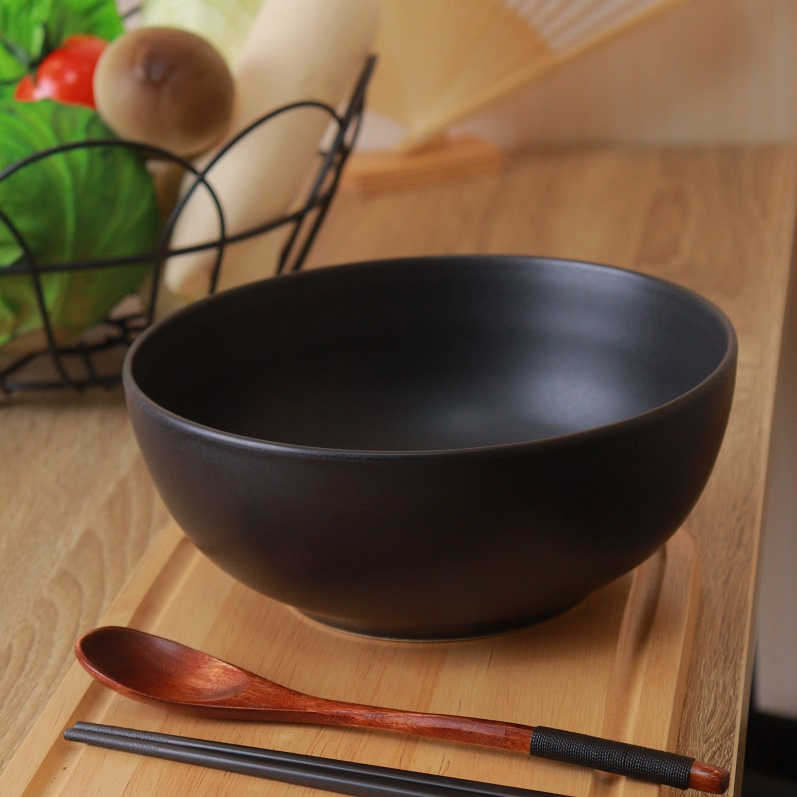 ฺBowl ชามเซรามิค ชามโคมสีดำ ขนาด 8 นิ้ว