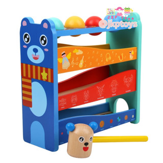 Todds &amp; Kids Toys by JKP Toys ของเล่นค้อนทุบลูกบอลไม้ ของเล่นไม้เสริมพัฒนาการ สําหรับเด็กก่อนวัยเรียน ของขวัญเด็ก