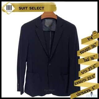 สูทเบลเซอร์ Suit Select สีกรมดำ ไซส์ Y4 (ผ้าบางเบาใส่สบาย)