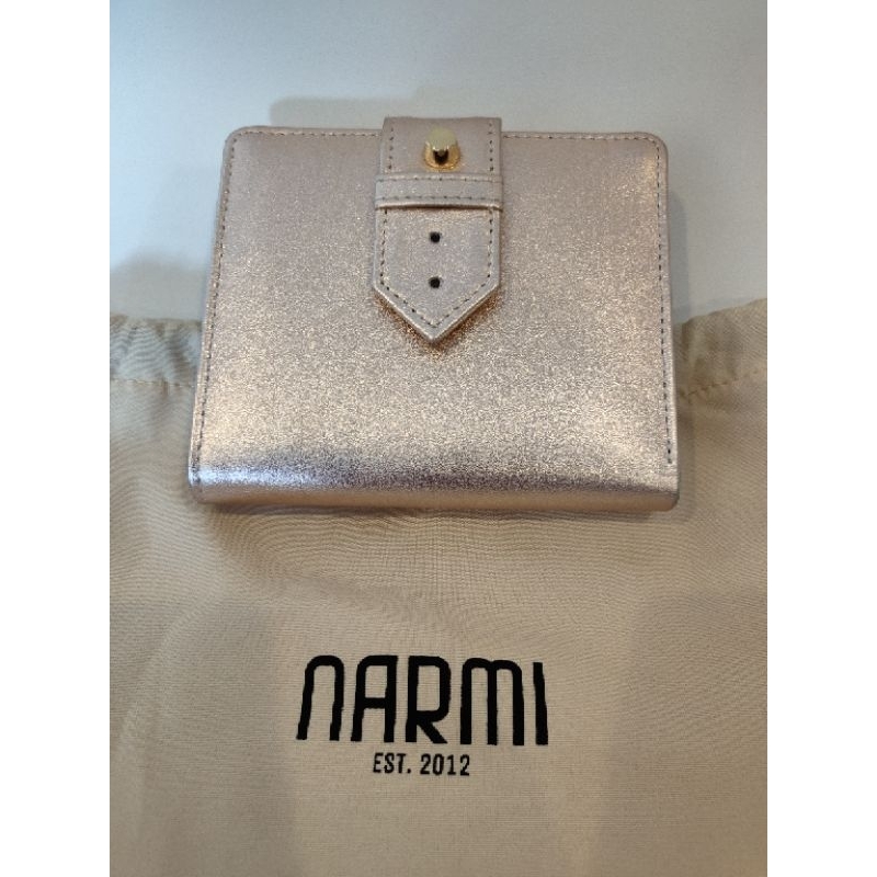 Narmi Wallet หนังวัวแท้สี Rose Gold