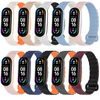All-in-One สายนาฬิกา Mi Band 7 6 5 4 3 สายนาฬิกาซิลิโคนแม่เหล็ก