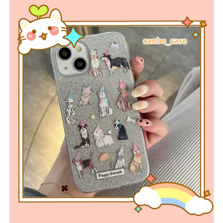 🎁ส่งของขวัญ🎁เคสไอโฟน สำหรับ 11 14 for iPhone Case 13 12 Pro Max ระดับสูง น่ารัก ลูกสุนัข กันกระแทก เคสนิ่ม เคสโทรศัพท์