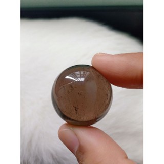 Smoky quartz | สโมคกี้ ควอตซ์ สีน้ำตาล ใส ทรงกลม #04 หินธรรมชาติ ขนาด 2.7 cm