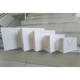 🛍️พร้อมส่ง🛍️  paper bag  ถุงกระดาษ ถุงกระดาษสีขาว หูหิ้วช๊อป…