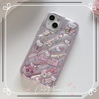 เคสไอโฟน iphone 11 14 Pro Max คิตตี้  น่ารัก การ์ตูน Hello Kitty ขอบเต็ม ป้องกันการตก iphone 12 13 Pro Case for iPhone