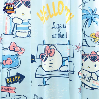 ผ้าม่านห้องน้ำลายคิตตี้ ขนาด180X180cm