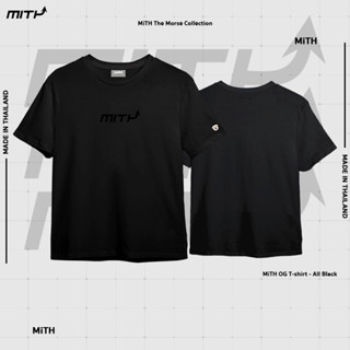 MiTH   เสื้อยืดโอเวอร์ไซซ์ ผ้าคอตตอน 100% ลาย MiTH OG T-shirt - All Black