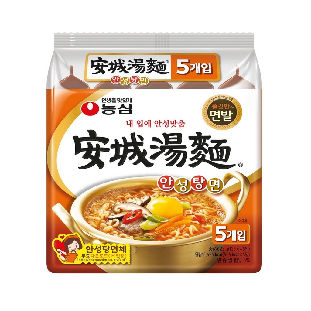 [ของแท้] 안성탕면 Nongshim Spicy Miso Soup Noodle (บะหมี่กึ่งสำเร็จรูปรสซุปมิโสะเผ็ด) 125g