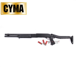 บีบีกัน CYMA CM352 LMN M870SHOTGUN LONG FOLDING STOCK 3 SHELL SPRING PUMP ACTION แถมลูกบีบี ~ 1,000 นัด เป้ากระดาษ