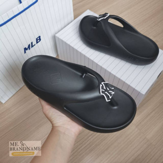 ของแท้ 💯% MLB Chunky Bouncer Flip-Flop แตะคีบสีดำ logo NY 🖤🖤