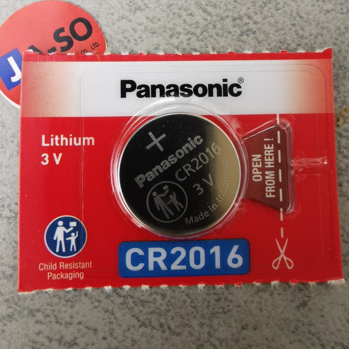 ถ่าน แบตเตอร์รี่ ของแท้ Panasonic ถ่านกระดุม CR2016 แพคเกจใหม่ ถ่านรีโมทรถยนต์ ถ่านรีโมทรถ แบตกระดุม Button Battery
