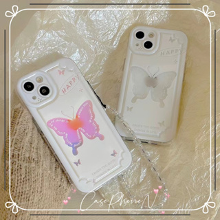 เคสไอโฟน iphone 11 14 Pro Max บุคลิกภาพ เลเซอร์ ผีเสื้อ เคสซิลิโคนนิ่ม ป้องกันการตก เคส iphone 12 13 Pro Case for iPhone