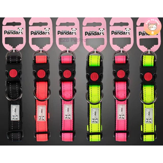 ใหม่ ปลอกคอสุนัข ระบบล็อค2ชั้น ปลอกคอPandaชนิดทนทาน สีสดใสชัดมาก C036