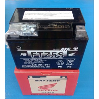 31500-KPW741แบตเตอรี่FB FTZ5S(รุ่นสตาร์ทมือ)HONDA WAVE100-125,MSX125, CLICK 110i,SCOOPY-I,ICON,SPACY-I,และรุ่นอื่นๆ