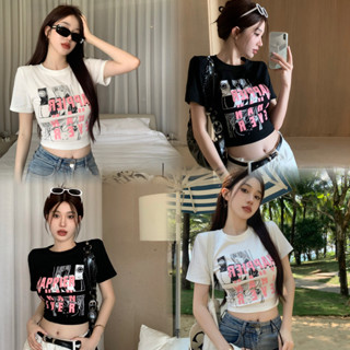 เสื้อเชิ้ตแขนสั้นสีขาว สีดํา เสื้อเชิ้ตแขนสั้น คอกลม แขนสั้น