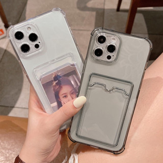 เคสโทรศัพท์มือถือ แบบใส พร้อมช่องใส่บัตร สำหรับ Xiaomi 12X 13 Pro 13 Lite Poco X3 M3 X5 Pro M2 X3 NFC GT Mi 11 12 Lite