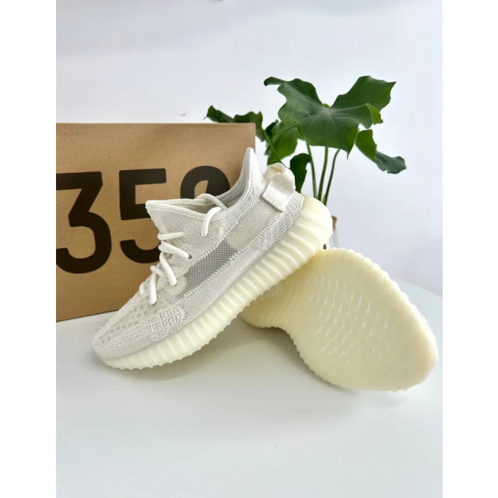 Adidas Original Yeezy Boost 350 V2 "Bones" White Ice Cream 2.0 Sneakers White ของแท้ 100%