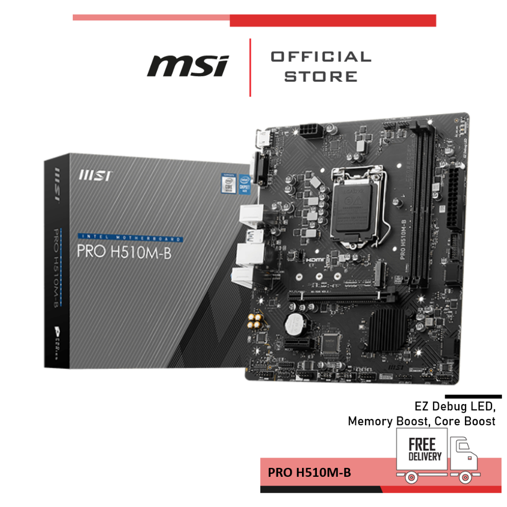 [Pre-Order] MSI PRO H510M-B MAINBOARD (เมนบอร์ด) MSIMBPRO H510M-B