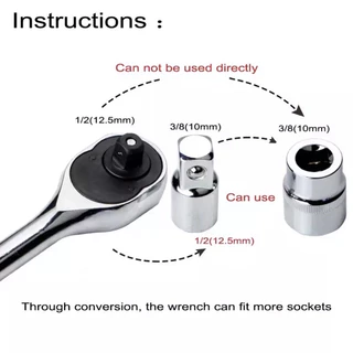 บล๊อกข้อต่อเพิ่ม ข้อลดขนาด ตัวแปลงลูกบล็อก ข้อต่อบล็อค 1/2”(4หุน),3/8”(3หุน),1/4”(2หุน) ตัวแปลงบล็อก