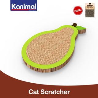 Kanimal Cat Toy ของเล่นแมว ที่ลับเล็บแมว รุ่น Pear สำหรับแมวทุกสายพันธุ์ Size S ขนาด 35x22x2.5 ซม. แถมฟรี! Catnip