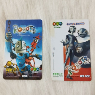 บัตรเติมเงินเก่า สำหรับสะสม Robots ได้ทั้ง 2 ใบค่ะ / บัตรเปลี่ยนเป็นสีเหลือง