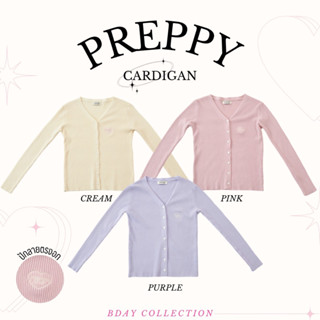 Nineties design_เสื้อไหมพรมคาดิแกน_Preppy Cardigan