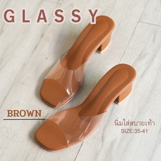 Rosieshoes รองเท้าเปิดส้น รุ่น GLASSY