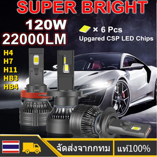 🚀ส่งจากไทย🚀ไฟหน้ารถยนต์ H4 H7 H11 HB3 HB4 หลอดไฟ led รถยนต์ K5C 110W เหมาะสำหรับ 25000LM หลอดไฟหน้ารถยนต์ 2 ชิ้น แท้จริง