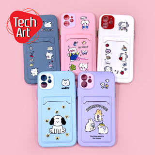 Realme C17 Realme 5เคสมือถือนิ่ม TPU กันกล้องสีด้านหลังมีช่องใส่การ์ด พิมพ์ลายการ์ตูน