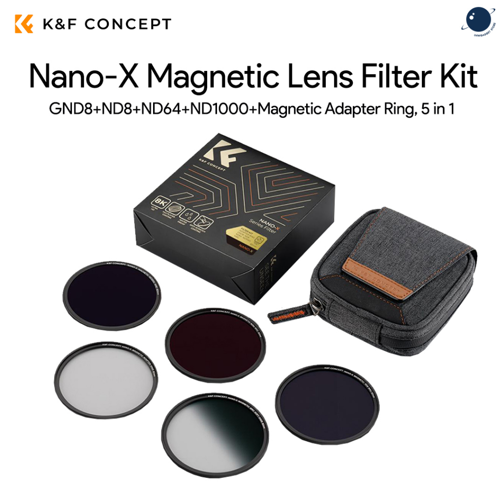 K&F 49-82mm Nano-X Magnetic Lens Filter Kit ประกันศูนย์ไทย 2 ปี
