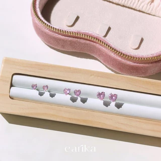 earika.earrings - diamond heart stud ต่างหูเพชรเม็ดเดี่ยวทรงหัวใจ (มีให้เลือก 2 สี 4 ขนาด) เหมาะสำหรับคนแพ้ง่าย