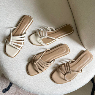 Ysstava - BLAIRE: Flat sandal with crossing straps รองเท้าแต…