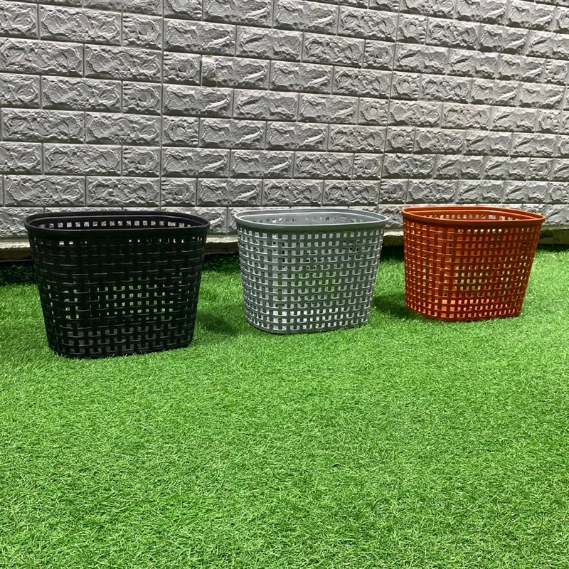 ตะกร้าพลาสติกถัก พร้อมปะกับ - รูปที่ 5