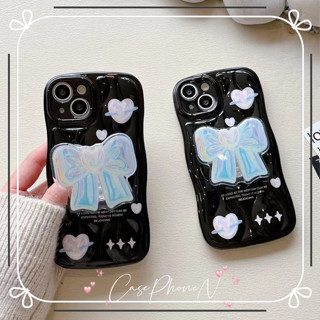 เคสไอโฟน iphone 11 14 Pro Max ความคิดสร้างสรรค์  ระลอกน้ำ หูกระต่าย ขาตั้ง เคส iphone 12 13 Pro Case for iPhone