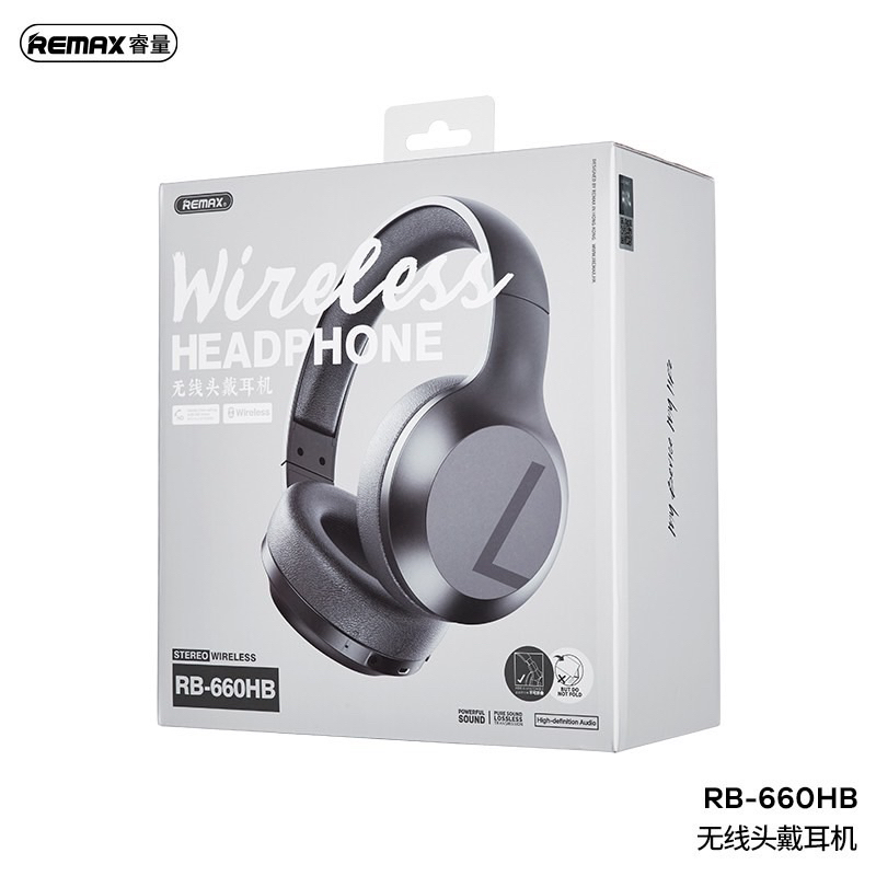 หูฟังบลูทูธ Bluetooth Headphone REMAX รุ่น RB-660HB - เสียงดี เบสแน่น ของแท้100%