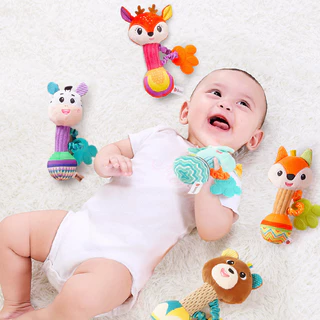 ตุ๊กตามือบีบ (Doll32) - ตุ๊กตาเขย่ามือ รูปสัตว์ สีสดใส
