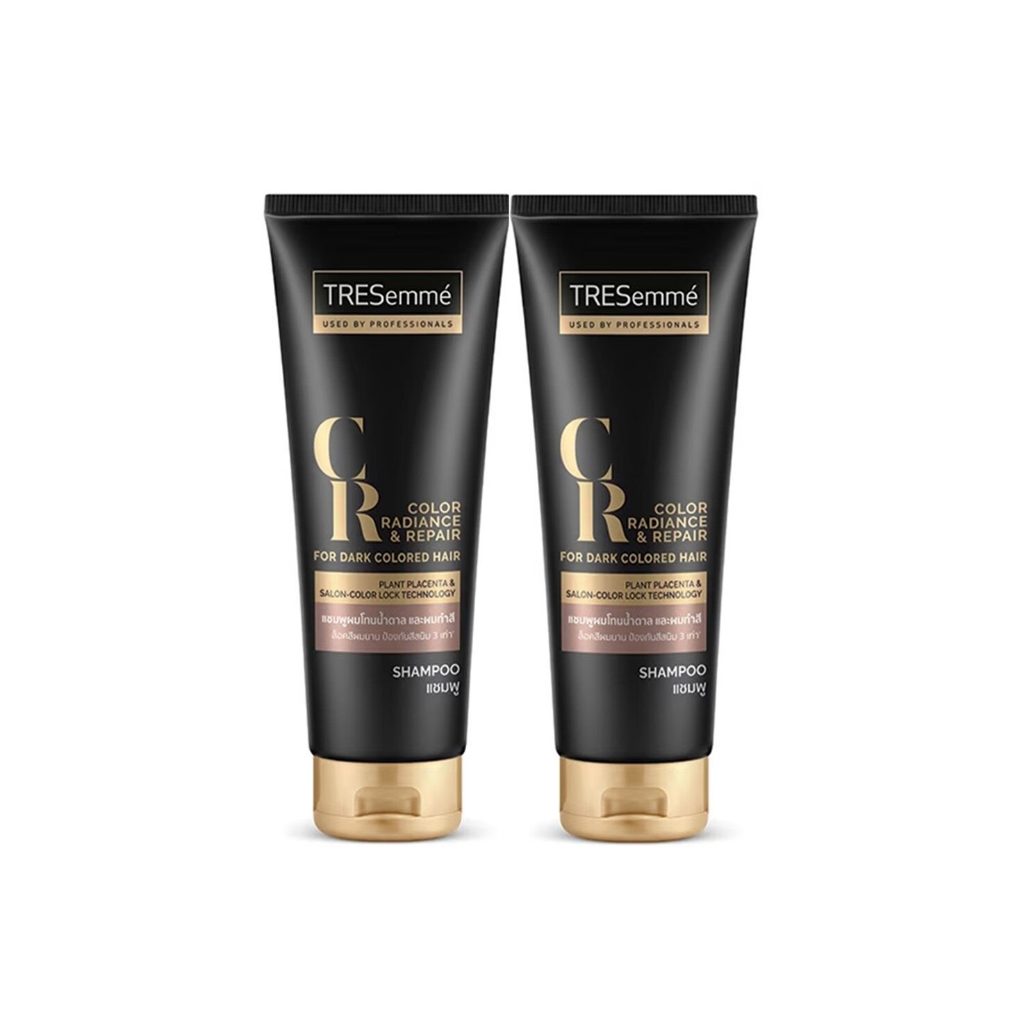 TRESEMME For Dark Colored Hair Shampoo เทรซาเม่ คัลเลอร์ เรเดียนซ์ แอนด์ รีแพร์ แชมพู 220ml. (แพคคู่)