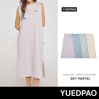 Yuedpao (ใหม่ล่าสุด!!)  ผ้าหนาทรงสวย ยับยากรีดง่าย รับประกันไม่ย้วย 2 ปี Signature Dress Sleeveless Set Pastel