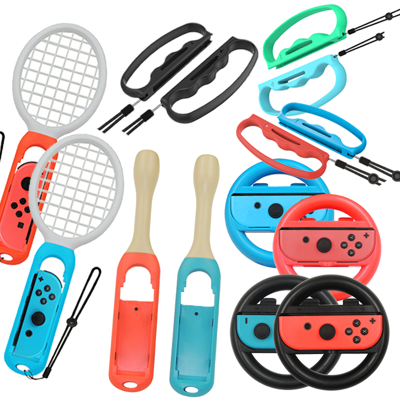Nintendo Switch iPlay อุปกรณ์เสริมเกม ไม้กลอง ไม้แบด สนับ ไม้กอล์ฟ พวงมาลัย สำหรับเกม Mario Kart / Nintendo Switch Sport