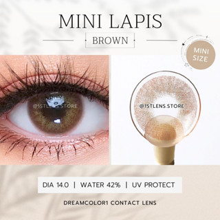 (0.00-4.75) คอนแทคเลนส์สีน้ำตาล รุ่น ★ Mini Lapis Brown ★ Dreamcolor1 Contact Lens | รายเดือน | สายตาสั้น