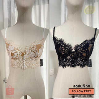 𝙣.𝙨𝙞𝙨𝙩𝙖𝙘𝙡𝙤𝙨𝙚𝙩𝙨 - [Ladii bra] เสื้อบราลูกไม้ มีโครงดันทรง ป้าย :: Milky