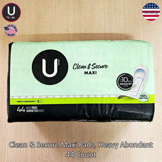 U by Kotex® Clean &amp; Secure Maxi Pads, Heavy Abondant 44 Count แผ่นผ้าอนามัย