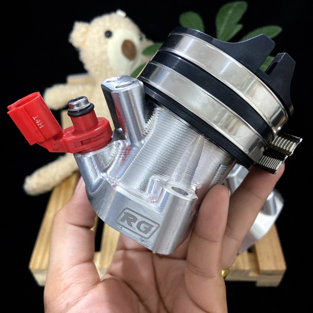 คอหรีด Forza350 CNCพร้อมคอยาง ขนาด 41/43/45mm. ทรงตั้ง งานเนียนๆ คอหรีดฟอร์ซ่าCNC ใส่หัวฉีดXmax