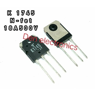 K1745  TO247  MOSFET N-Fet มอสเฟต ทรานซิสเตอร์ 18A500V สินค้าพร้อมส่ง