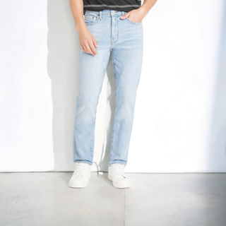 Men’s Slim Fit Jeans  Light Blue Denim ยีนส์สีซีดทรง Skinny ใส่สบายมากๆ 99% Cotton, 1% Elastane