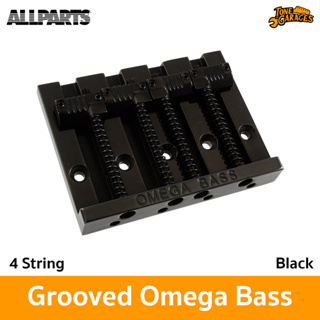 Allparts 4-String Grooved Omega Bass Bridge Black หย่องเบส 4 สาย มีร่องฟัน