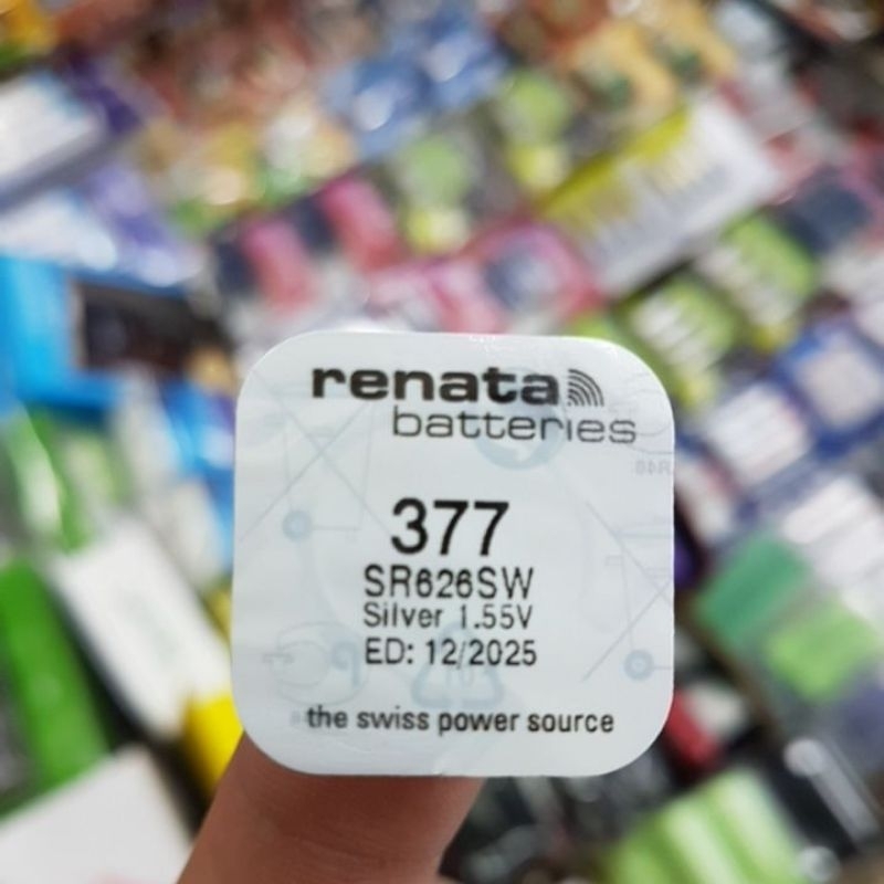 ถ่านกระดุม Renata 377, SR626SW 1.55V จำนวน1ก้อน ของใหม่ ของแท้